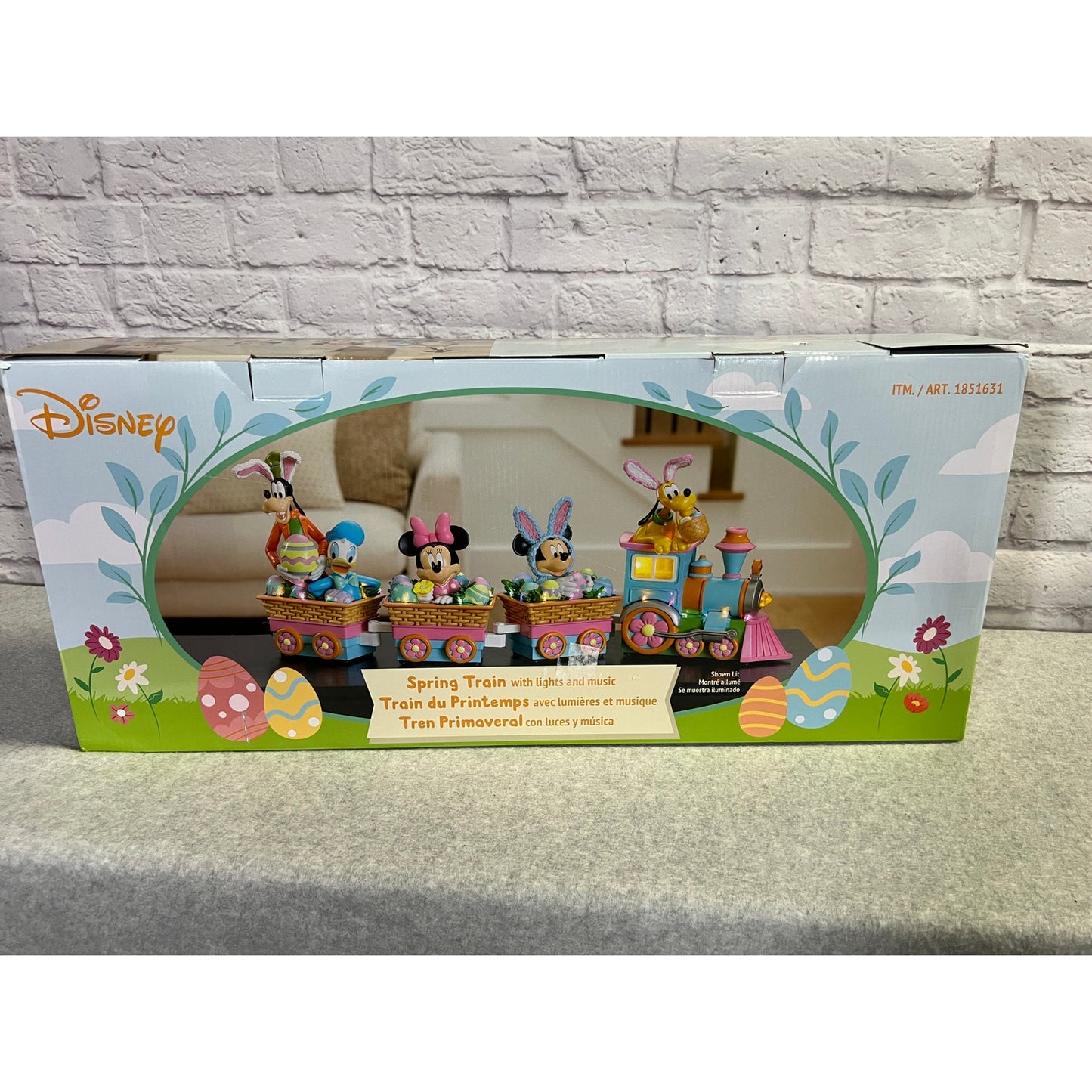 Disney Spring Train lluminated Musical Light Up Easter Mickey Mouse - Open Box