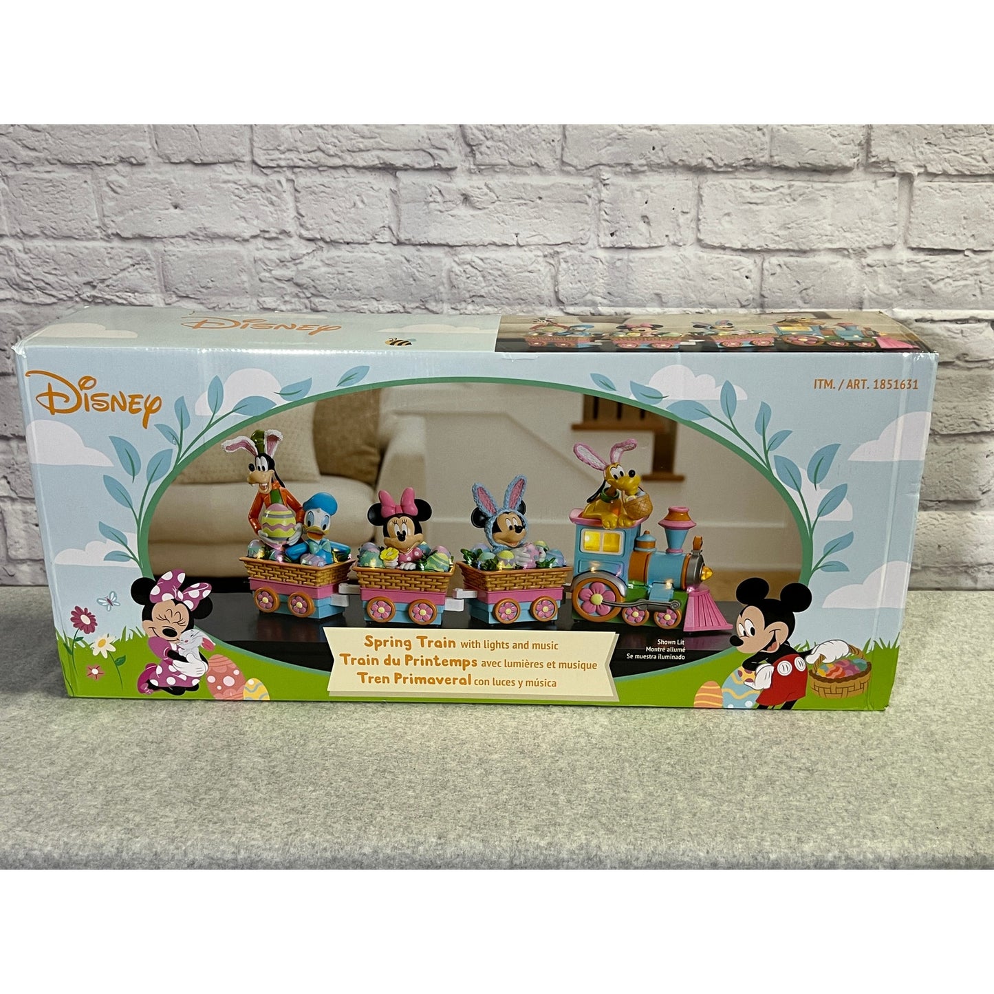 Disney Spring Train lluminated Musical Light Up Easter Mickey Mouse - Open Box