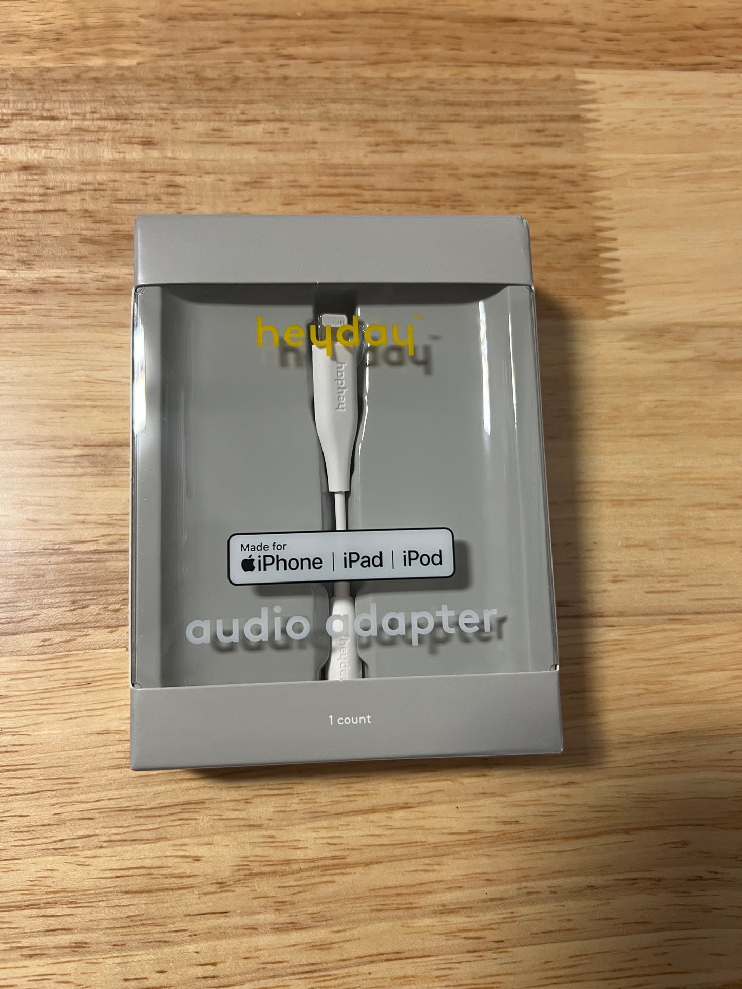 NEW Heyday 3" White lightning to 3.5mm jack audio adapter cable