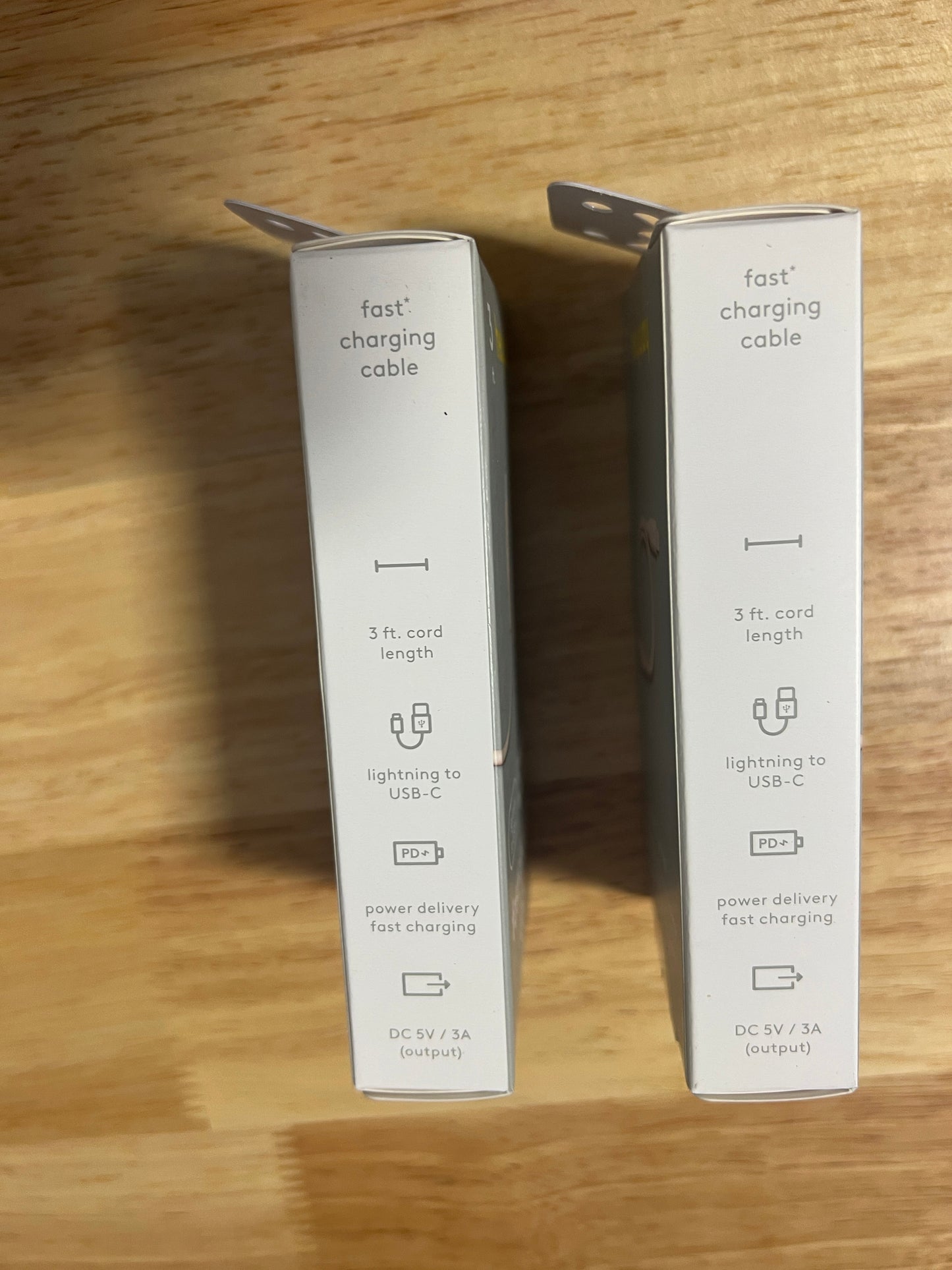 NEW Two Heyday 3' Pink Lightning to USB-C Fast Charging Cables