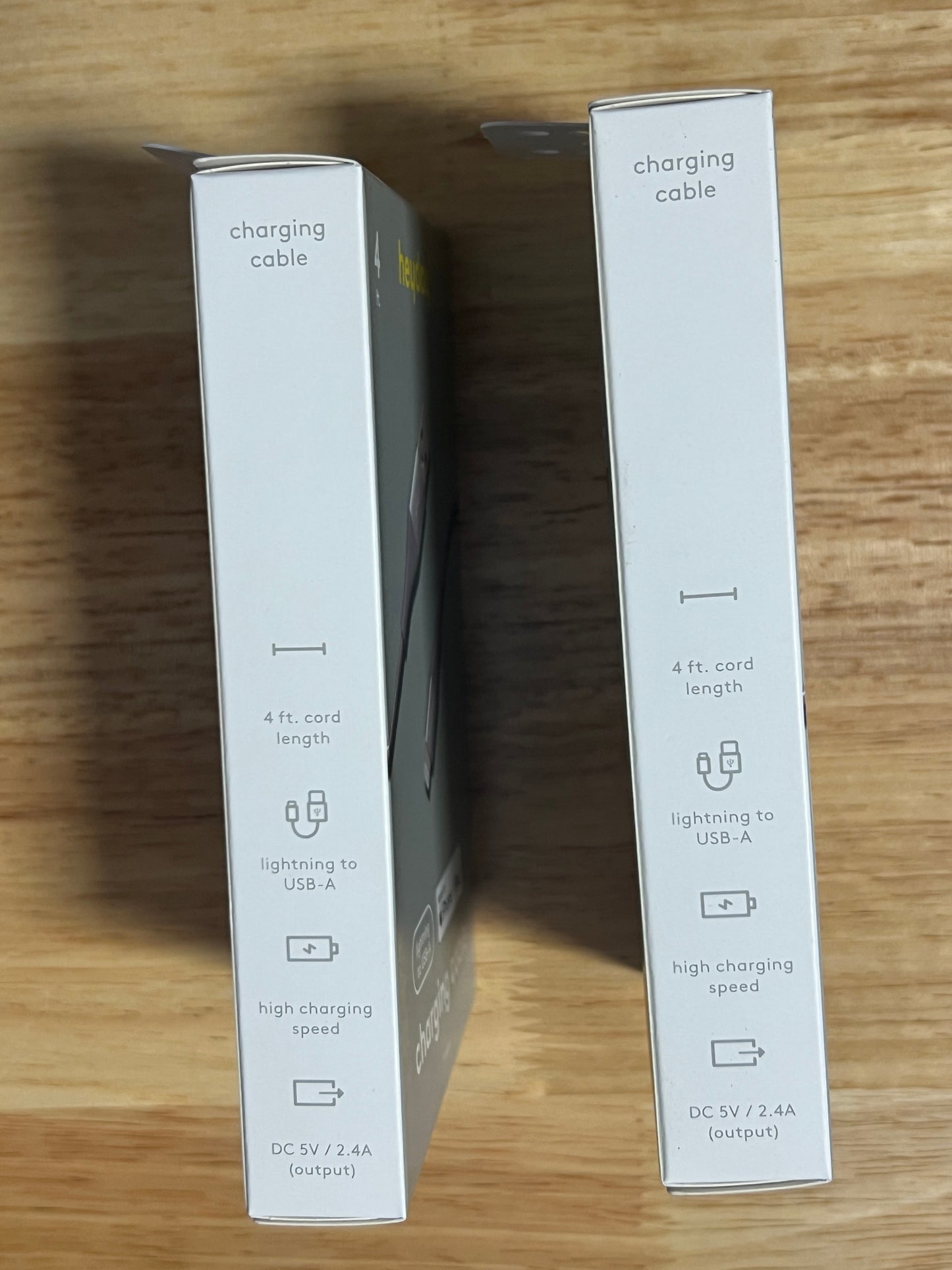 NEW Two Heyday 4' Grey Lightning Charging Cables