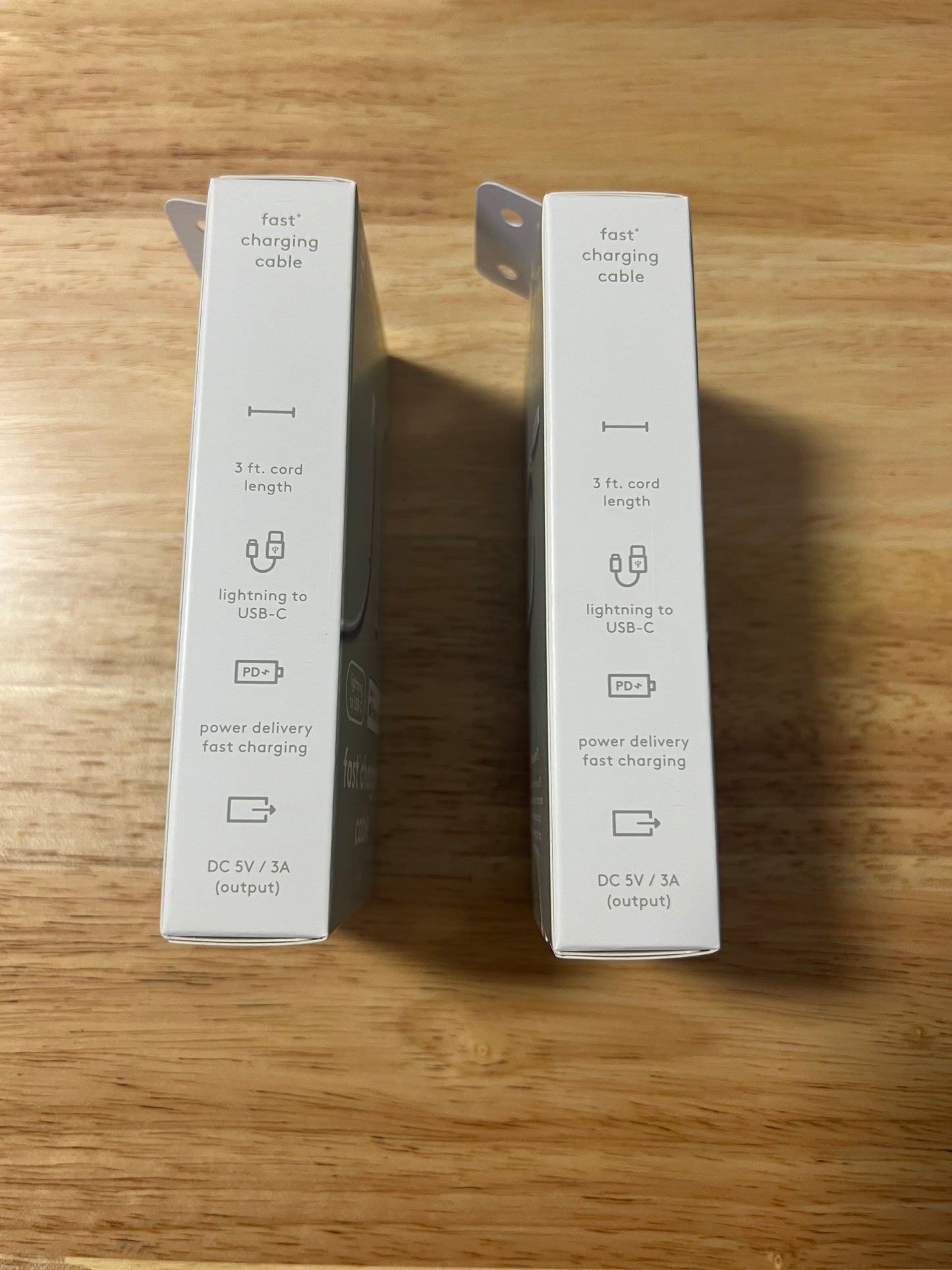 NEW Two Heyday 3' Grey Lightning to USB-C Charging Cables