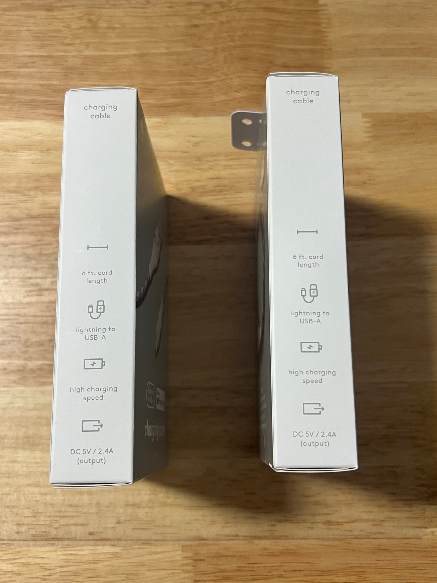 NEW Two Heyday 6' Grey/White lightening to USB Charging Cable