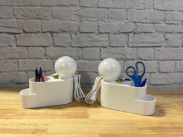 Room Essentials 2-Pack LED Desk Lamps with Built-in Organizer